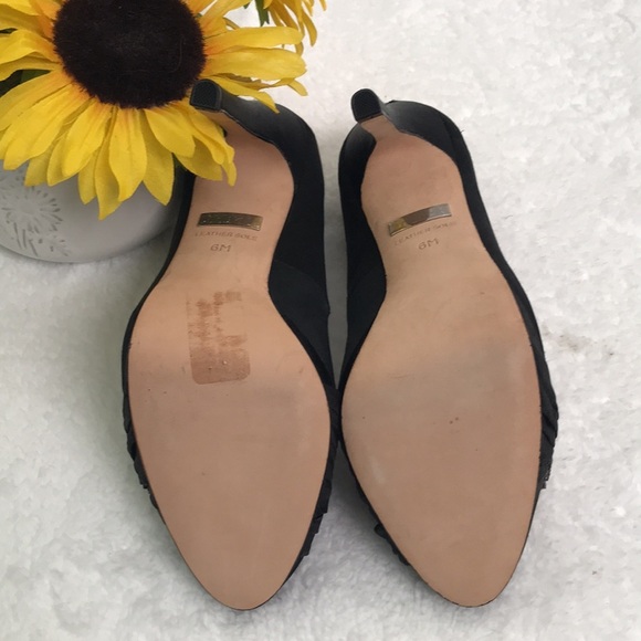 Badgley Mischka Odell Black Satin Heels - Picture 8 of 9